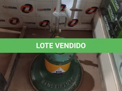 LOTE 449 - 01 ENCERADEIRA BANDEIRANTE. (NO ESTADO) ATENÇÃO! FAZER A VISITAÇÃO ANTES DE ARREMATAR, NÃO SABEMOS SE FUNCIONA. LEILÃO NÃO TEM GARANTIA E NEM DEVOLUÇÃO, SUJEITO A POSSÍVEIS AVARIAS VISÍVEIS/OCULTAS E/OU AUSÊNCIA DE COMPONENTES.