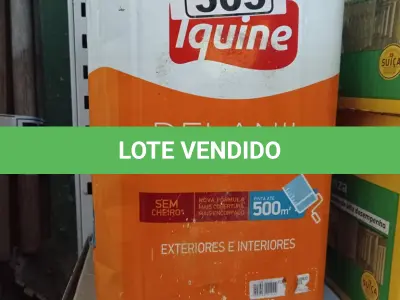 LOTE 505 - 01 LATA DE TINTA IQUINE DELANIL RENDE MUITO EXTERIORES/ INTERIORES ACRÍLICO STANDARD 18L NA COR ARARA AZUL. (NO ESTADO) ATENÇÃO! FAZER A VISITAÇÃO ANTES DE ARREMATAR, NÃO SABEMOS SE FUNCIONA. LEILÃO NÃO TEM GARANTIA E NEM DEVOLUÇÃO, SUJEITO A POSSÍVEIS AVARIAS VISÍVEIS/OCULTAS E/OU AUSÊNCIA DE COMPONENTES.