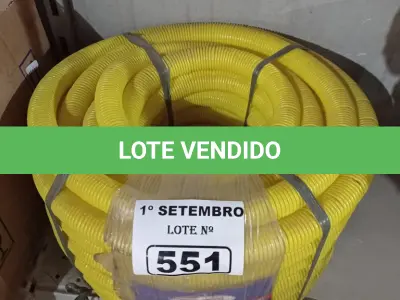 LOTE 551 - 01 ROLO DE MANGUEIRA CORRUGADA 32X25. (NO ESTADO) ATENÇÃO! FAZER A VISITAÇÃO ANTES DE ARREMATAR, NÃO SABEMOS SE FUNCIONA. LEILÃO NÃO TEM GARANTIA E NEM DEVOLUÇÃO, SUJEITO A POSSÍVEIS AVARIAS VISÍVEIS/OCULTAS E/OU AUSÊNCIA DE COMPONENTES.