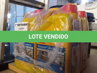 LOTE 370 - 04 GALÕES DE SIKANOL ALVENARIA 3,6L, ADITIVO PLASTIFICANTE PARA ARGAMASSA DE ASSENTAMENTO E REBOCO. (NO ESTADO) ATENÇÃO! FAZER A VISITAÇÃO ANTES DE ARREMATAR, NÃO SABEMOS SE FUNCIONA. LEILÃO NÃO TEM GARANTIA E NEM DEVOLUÇÃO, SUJEITO A POSSÍVEIS AVARIAS VISÍVEIS/OCULTAS E/OU AUSÊNCIA DE COMPONENTES.