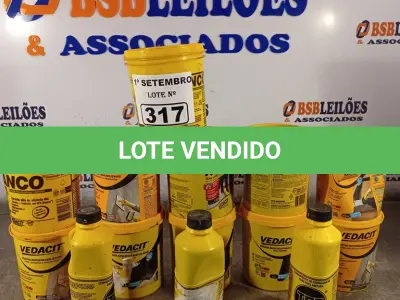 LOTE 317 - 01 LOTE COM VÁRIAS LATAS DE TINTA ASFÁLTICA E ADITIVO IMPERMEABILIZANTE DIVERSOS E 03 FRASCOS DE CONVERTEDOR DE FERRUGEM EM BASE PARA PINTURA. (NO ESTADO) ATENÇÃO! FAZER A VISITAÇÃO ANTES DE ARREMATAR, NÃO SABEMOS SE FUNCIONA. LEILÃO NÃO TEM GARANTIA E NEM DEVOLUÇÃO, SUJEITO A POSSÍVEIS AVARIAS VISÍVEIS/OCULTAS E/OU AUSÊNCIA DE COMPONENTES.