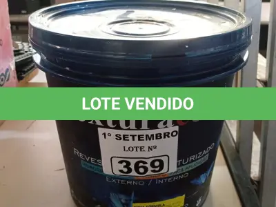 LOTE 369 - 01 BALDE DE REVESTIMENTO TEXTURIZADO HIDRO-REPELENTE ANTIMOFO COR BRANCO BASE 25KG. (NO ESTADO) ATENÇÃO! FAZER A VISITAÇÃO ANTES DE ARREMATAR, NÃO SABEMOS SE FUNCIONA. LEILÃO NÃO TEM GARANTIA E NEM DEVOLUÇÃO, SUJEITO A POSSÍVEIS AVARIAS VISÍVEIS/OCULTAS E/OU AUSÊNCIA DE COMPONENTES.