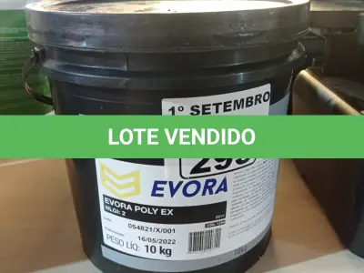 LOTE 293 - 01 BALDE DE GRAXA EVORA POLY EX NLGI:2 10 KG. (NO ESTADO) ATENÇÃO! FAZER A VISITAÇÃO ANTES DE ARREMATAR, NÃO SABEMOS SE FUNCIONA. LEILÃO NÃO TEM GARANTIA E NEM DEVOLUÇÃO, SUJEITO A POSSÍVEIS AVARIAS VISÍVEIS/OCULTAS E/OU AUSÊNCIA DE COMPONENTES.