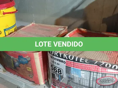LOTE 568 - 02 CAIXAS DE ARGAMASSA POLIMÉRICA DRYKOTEC 18KG SENDO 7700/5500. (NO ESTADO) ATENÇÃO! FAZER A VISITAÇÃO ANTES DE ARREMATAR, NÃO SABEMOS SE FUNCIONA. LEILÃO NÃO TEM GARANTIA E NEM DEVOLUÇÃO, SUJEITO A POSSÍVEIS AVARIAS VISÍVEIS/OCULTAS E/OU AUSÊNCIA DE COMPONENTES.