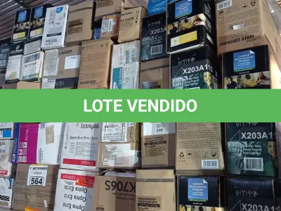 LOTE 564 - 01 LOTE COM GRANDE QUANTIDADE DE TONERS MARCAS E MODELOS DIVERSOS. (NO ESTADO) ATENÇÃO! FAZER A VISITAÇÃO ANTES DE ARREMATAR, NÃO SABEMOS SE FUNCIONA. LEILÃO NÃO TEM GARANTIA E NEM DEVOLUÇÃO, SUJEITO A POSSÍVEIS AVARIAS VISÍVEIS/OCULTAS E/OU AUSÊNCIA DE COMPONENTES.