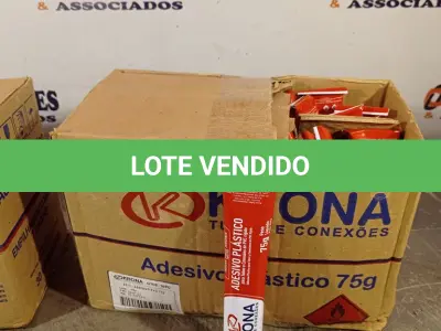 LOTE 338 - 01 LOTE COM VÁRIAS BISNAGAS DE ADESIVO PLÁSTICO PARA TUBOS E CONEXÕES DE PVC RÍGIDO. (NO ESTADO) ATENÇÃO! FAZER A VISITAÇÃO ANTES DE ARREMATAR, NÃO SABEMOS SE FUNCIONA. LEILÃO NÃO TEM GARANTIA E NEM DEVOLUÇÃO, SUJEITO A POSSÍVEIS AVARIAS VISÍVEIS/OCULTAS E/OU AUSÊNCIA DE COMPONENTES.