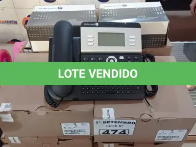 LOTE 474 - 01 LOTE COM VÁRIOS APARELHOS DE TELEFONE ALCATEL-LUCENT. (NO ESTADO) ATENÇÃO! FAZER A VISITAÇÃO ANTES DE ARREMATAR, NÃO SABEMOS SE FUNCIONA. LEILÃO NÃO TEM GARANTIA E NEM DEVOLUÇÃO, SUJEITO A POSSÍVEIS AVARIAS VISÍVEIS/OCULTAS E/OU AUSÊNCIA DE COMPONENTES.