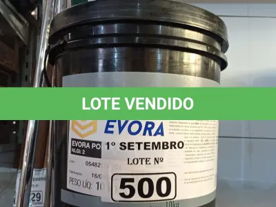 LOTE 500 - 01 BALDE DE GRAXA EVORA POLY EX NLGI:2 10 KG. (NO ESTADO) ATENÇÃO! FAZER A VISITAÇÃO ANTES DE ARREMATAR, NÃO SABEMOS SE FUNCIONA. LEILÃO NÃO TEM GARANTIA E NEM DEVOLUÇÃO, SUJEITO A POSSÍVEIS AVARIAS VISÍVEIS/OCULTAS E/OU AUSÊNCIA DE COMPONENTES.