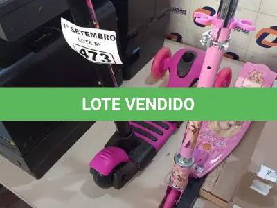 LOTE 473 - 02 PATINETES. (NO ESTADO) ATENÇÃO! FAZER A VISITAÇÃO ANTES DE ARREMATAR, NÃO SABEMOS SE FUNCIONA. LEILÃO NÃO TEM GARANTIA E NEM DEVOLUÇÃO, SUJEITO A POSSÍVEIS AVARIAS VISÍVEIS/OCULTAS E/OU AUSÊNCIA DE COMPONENTES.
