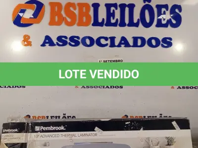 LOTE 311 - 01 IMPRESSORA PEMBROOK THERMAL LAMINATOR. (NO ESTADO) ATENÇÃO! FAZER A VISITAÇÃO ANTES DE ARREMATAR, NÃO SABEMOS SE FUNCIONA. LEILÃO NÃO TEM GARANTIA E NEM DEVOLUÇÃO, SUJEITO A POSSÍVEIS AVARIAS VISÍVEIS/OCULTAS E/OU AUSÊNCIA DE COMPONENTES.