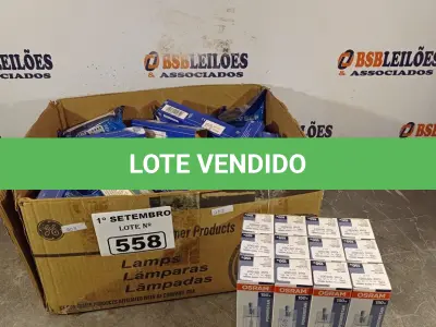 LOTE 558 - 01 LOTE COM VÁRIAS LÂMPADAS DE VAPOR METÁLICO E REATORES MARCAS E MODELOS DIVERSOS. (NO ESTADO) ATENÇÃO! FAZER A VISITAÇÃO ANTES DE ARREMATAR, NÃO SABEMOS SE FUNCIONA. LEILÃO NÃO TEM GARANTIA E NEM DEVOLUÇÃO, SUJEITO A POSSÍVEIS AVARIAS VISÍVEIS/OCULTAS E/OU AUSÊNCIA DE COMPONENTES.