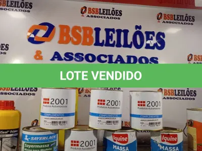 LOTE 480 - 04 LATAS DE ADESIVO PARA LAMINAÇÃO 900GR, 01 LATA DE MASSA PARA MADEIRA, 02 LATAS DE MASSA CORRIDA 1,35KG, 01 FRASCO DE PRIMER PARA FITAS ASFÁLTICAS 1 LITRO, 01 GALÃO DE VEDALIT E 01 GALÃO DE ESMALTE SINTÉTICO IQUINE 3,6L NA COR VERMELHO VINHO. (NO ESTADO) ATENÇÃO! FAZER A VISITAÇÃO ANTES DE ARREMATAR, NÃO SABEMOS SE FUNCIONA. LEILÃO NÃO TEM GARANTIA E NEM DEVOLUÇÃO, SUJEITO A POSSÍVEIS AVARIAS VISÍVEIS/OCULTAS E/OU AUSÊNCIA DE COMPONENTES.