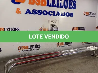 LOTE 328 - 02 BARRAS DE APOIO PARA BANHEIRO. (NO ESTADO) ATENÇÃO! FAZER A VISITAÇÃO ANTES DE ARREMATAR, NÃO SABEMOS SE FUNCIONA. LEILÃO NÃO TEM GARANTIA E NEM DEVOLUÇÃO, SUJEITO A POSSÍVEIS AVARIAS VISÍVEIS/OCULTAS E/OU AUSÊNCIA DE COMPONENTES.