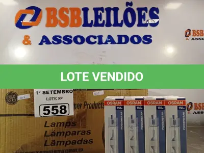 LOTE 558 - 01 LOTE COM VÁRIAS LÂMPADAS DE VAPOR METÁLICO E REATORES MARCAS E MODELOS DIVERSOS. (NO ESTADO) ATENÇÃO! FAZER A VISITAÇÃO ANTES DE ARREMATAR, NÃO SABEMOS SE FUNCIONA. LEILÃO NÃO TEM GARANTIA E NEM DEVOLUÇÃO, SUJEITO A POSSÍVEIS AVARIAS VISÍVEIS/OCULTAS E/OU AUSÊNCIA DE COMPONENTES.
