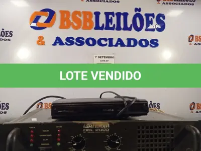 LOTE 468 - 01 AMPLIFICADOR WATTISOM DBL2000 E 01 APARELHO DE DVD. (NO ESTADO) ATENÇÃO! FAZER A VISITAÇÃO ANTES DE ARREMATAR, NÃO SABEMOS SE FUNCIONA. LEILÃO NÃO TEM GARANTIA E NEM DEVOLUÇÃO, SUJEITO A POSSÍVEIS AVARIAS VISÍVEIS/OCULTAS E/OU AUSÊNCIA DE COMPONENTES.