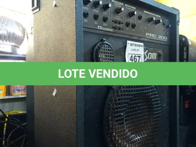 LOTE 467 - 01 CAIXA DE SOM AMPLIFICADA WATTISOM PRC200. (NO ESTADO) ATENÇÃO! FAZER A VISITAÇÃO ANTES DE ARREMATAR, NÃO SABEMOS SE FUNCIONA. LEILÃO NÃO TEM GARANTIA E NEM DEVOLUÇÃO, SUJEITO A POSSÍVEIS AVARIAS VISÍVEIS/OCULTAS E/OU AUSÊNCIA DE COMPONENTES.