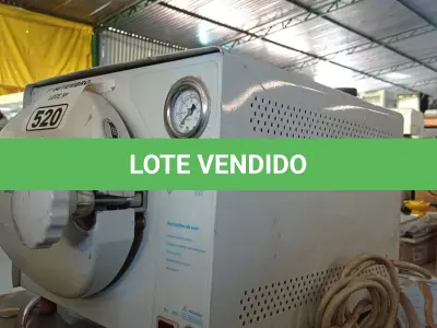 LOTE 520 - 01 AUTOCLAVE DABIATLANTE 12LX. (NO ESTADO) ATENÇÃO! FAZER A VISITAÇÃO ANTES DE ARREMATAR, NÃO SABEMOS SE FUNCIONA. LEILÃO NÃO TEM GARANTIA E NEM DEVOLUÇÃO, SUJEITO A POSSÍVEIS AVARIAS VISÍVEIS/OCULTAS E/OU AUSÊNCIA DE COMPONENTES.
