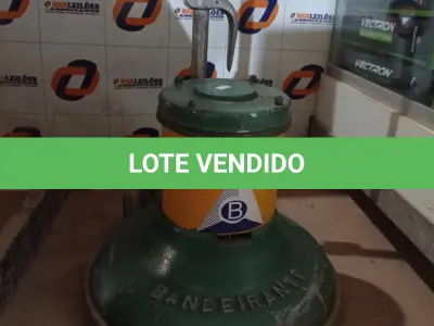 LOTE 449 - 01 ENCERADEIRA BANDEIRANTE. (NO ESTADO) ATENÇÃO! FAZER A VISITAÇÃO ANTES DE ARREMATAR, NÃO SABEMOS SE FUNCIONA. LEILÃO NÃO TEM GARANTIA E NEM DEVOLUÇÃO, SUJEITO A POSSÍVEIS AVARIAS VISÍVEIS/OCULTAS E/OU AUSÊNCIA DE COMPONENTES.