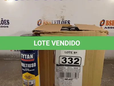 LOTE 332 - 12 TUBOS DE ESPUMA PU MULTIUSO TYTAN. (NO ESTADO) ATENÇÃO! FAZER A VISITAÇÃO ANTES DE ARREMATAR, NÃO SABEMOS SE FUNCIONA. LEILÃO NÃO TEM GARANTIA E NEM DEVOLUÇÃO, SUJEITO A POSSÍVEIS AVARIAS VISÍVEIS/OCULTAS E/OU AUSÊNCIA DE COMPONENTES.