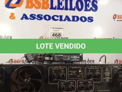 LOTE 468 - 01 AMPLIFICADOR WATTISOM DBL2000 E 01 APARELHO DE DVD. (NO ESTADO) ATENÇÃO! FAZER A VISITAÇÃO ANTES DE ARREMATAR, NÃO SABEMOS SE FUNCIONA. LEILÃO NÃO TEM GARANTIA E NEM DEVOLUÇÃO, SUJEITO A POSSÍVEIS AVARIAS VISÍVEIS/OCULTAS E/OU AUSÊNCIA DE COMPONENTES.