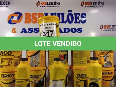 LOTE 317 - 01 LOTE COM VÁRIAS LATAS DE TINTA ASFÁLTICA E ADITIVO IMPERMEABILIZANTE DIVERSOS E 03 FRASCOS DE CONVERTEDOR DE FERRUGEM EM BASE PARA PINTURA. (NO ESTADO) ATENÇÃO! FAZER A VISITAÇÃO ANTES DE ARREMATAR, NÃO SABEMOS SE FUNCIONA. LEILÃO NÃO TEM GARANTIA E NEM DEVOLUÇÃO, SUJEITO A POSSÍVEIS AVARIAS VISÍVEIS/OCULTAS E/OU AUSÊNCIA DE COMPONENTES.
