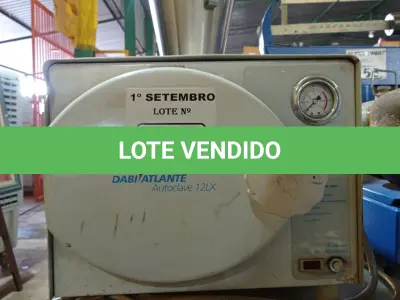 LOTE 454 - 01 AUTOCLAVE DABIATLANTE 12LX. (NO ESTADO) ATENÇÃO! FAZER A VISITAÇÃO ANTES DE ARREMATAR, NÃO SABEMOS SE FUNCIONA. LEILÃO NÃO TEM GARANTIA E NEM DEVOLUÇÃO, SUJEITO A POSSÍVEIS AVARIAS VISÍVEIS/OCULTAS E/OU AUSÊNCIA DE COMPONENTES.