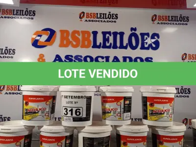 LOTE 316 - 10 QUILOS DE REJUNTAMENTO ACRÍLICO SUPER JUNTA. (NO ESTADO) ATENÇÃO! FAZER A VISITAÇÃO ANTES DE ARREMATAR, NÃO SABEMOS SE FUNCIONA. LEILÃO NÃO TEM GARANTIA E NEM DEVOLUÇÃO, SUJEITO A POSSÍVEIS AVARIAS VISÍVEIS/OCULTAS E/OU AUSÊNCIA DE COMPONENTES.