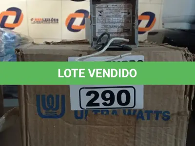 LOTE 290 - 03 CAIXAS DE REATORES PARA LÂMPADAS DE VAPOR METÁLICO 150W. (NO ESTADO) ATENÇÃO! FAZER A VISITAÇÃO ANTES DE ARREMATAR, NÃO SABEMOS SE FUNCIONA. LEILÃO NÃO TEM GARANTIA E NEM DEVOLUÇÃO, SUJEITO A POSSÍVEIS AVARIAS VISÍVEIS/OCULTAS E/OU AUSÊNCIA DE COMPONENTES.