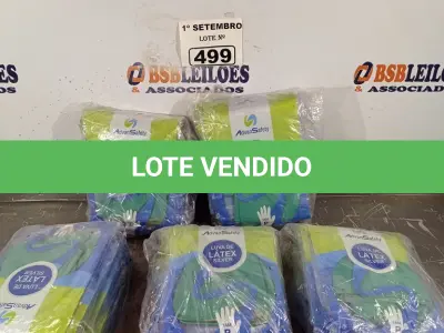LOTE 499 - 05 PACOTES DE LUVAS DE LÁTEX SILVER TAMANHO “P”. (NO ESTADO) ATENÇÃO! FAZER A VISITAÇÃO ANTES DE ARREMATAR, NÃO SABEMOS SE FUNCIONA. LEILÃO NÃO TEM GARANTIA E NEM DEVOLUÇÃO, SUJEITO A POSSÍVEIS AVARIAS VISÍVEIS/OCULTAS E/OU AUSÊNCIA DE COMPONENTES.