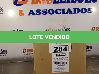 LOTE 284 - 12 TUBOS DE ESPUMA PU MULTIUSO TYTAN. (NO ESTADO) ATENÇÃO! FAZER A VISITAÇÃO ANTES DE ARREMATAR, NÃO SABEMOS SE FUNCIONA. LEILÃO NÃO TEM GARANTIA E NEM DEVOLUÇÃO, SUJEITO A POSSÍVEIS AVARIAS VISÍVEIS/OCULTAS E/OU AUSÊNCIA DE COMPONENTES.