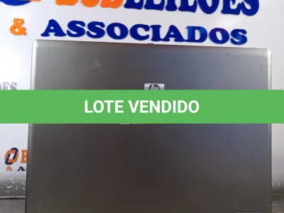 LOTE 006 - 01 NOTEBOOK MARCA HP. (NO ESTADO) ATENÇÃO! FAZER A VISITAÇÃO ANTES DE ARREMATAR, NÃO SABEMOS SE FUNCIONA. LEILÃO NÃO TEM GARANTIA E NEM DEVOLUÇÃO, SUJEITO A POSSÍVEIS AVARIAS VISÍVEIS/OCULTAS E/OU AUSÊNCIA DE COMPONENTES.