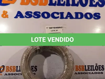 LOTE 060 - 01 ROLO DE CABO FLEXÍVEL 100M 4MM NA COR CINZA. (NO ESTADO) ATENÇÃO! FAZER A VISITAÇÃO ANTES DE ARREMATAR, NÃO SABEMOS SE FUNCIONA. LEILÃO NÃO TEM GARANTIA E NEM DEVOLUÇÃO, SUJEITO A POSSÍVEIS AVARIAS VISÍVEIS/OCULTAS E/OU AUSÊNCIA DE COMPONENTES.