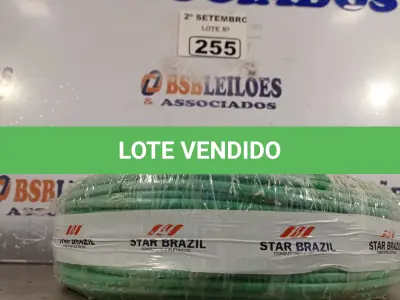 LOTE 255 - 01 ROLO DE CABO FLEXÍVEL 100M 1X10MM NA COR VERDE(NOVO). (NO ESTADO) ATENÇÃO! FAZER A VISITAÇÃO ANTES DE ARREMATAR, NÃO SABEMOS SE FUNCIONA. LEILÃO NÃO TEM GARANTIA E NEM DEVOLUÇÃO, SUJEITO A POSSÍVEIS AVARIAS VISÍVEIS/OCULTAS E/OU AUSÊNCIA DE COMPONENTES.