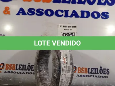 LOTE 095 - 01 ROLO DE CABO FLEXÍVEL 100M 1X4MM NA COR PRETA(NOVO). (NO ESTADO) ATENÇÃO! FAZER A VISITAÇÃO ANTES DE ARREMATAR, NÃO SABEMOS SE FUNCIONA. LEILÃO NÃO TEM GARANTIA E NEM DEVOLUÇÃO, SUJEITO A POSSÍVEIS AVARIAS VISÍVEIS/OCULTAS E/OU AUSÊNCIA DE COMPONENTES.