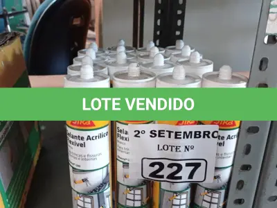 LOTE 227 - 16 TUBOS DE SELANTE ACRÍLICO FLEXÍVEL. (NO ESTADO) ATENÇÃO! FAZER A VISITAÇÃO ANTES DE ARREMATAR, NÃO SABEMOS SE FUNCIONA. LEILÃO NÃO TEM GARANTIA E NEM DEVOLUÇÃO, SUJEITO A POSSÍVEIS AVARIAS VISÍVEIS/OCULTAS E/OU AUSÊNCIA DE COMPONENTES.