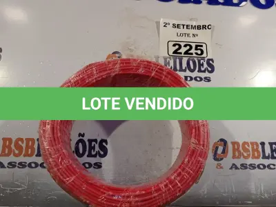 LOTE 225 - 01 ROLO DE CABO FLEXÍVEL 100M 1X2,5MM NA COR VERMELHA(NOVO). (NO ESTADO) ATENÇÃO! FAZER A VISITAÇÃO ANTES DE ARREMATAR, NÃO SABEMOS SE FUNCIONA. LEILÃO NÃO TEM GARANTIA E NEM DEVOLUÇÃO, SUJEITO A POSSÍVEIS AVARIAS VISÍVEIS/OCULTAS E/OU AUSÊNCIA DE COMPONENTES.