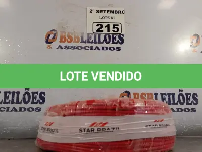 LOTE 215 - 01 ROLO DE CABO FLEXÍVEL 100M 1X2,5MM NA COR VERMELHA(NOVO). (NO ESTADO) ATENÇÃO! FAZER A VISITAÇÃO ANTES DE ARREMATAR, NÃO SABEMOS SE FUNCIONA. LEILÃO NÃO TEM GARANTIA E NEM DEVOLUÇÃO, SUJEITO A POSSÍVEIS AVARIAS VISÍVEIS/OCULTAS E/OU AUSÊNCIA DE COMPONENTES.