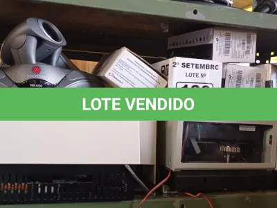 LOTE 138 - 04 PROTOCOLADORES ELETRÔNICO, 01 CENTRAL TELEFÔNICA INTELBRAS, 01 APARELHO DE VÍDEO CONFERENCIA E 06 LEITORES DE CÓDIGO DE BARRAS. (NO ESTADO) ATENÇÃO! FAZER A VISITAÇÃO ANTES DE ARREMATAR, NÃO SABEMOS SE FUNCIONA. LEILÃO NÃO TEM GARANTIA E NEM DEVOLUÇÃO, SUJEITO A POSSÍVEIS AVARIAS VISÍVEIS/OCULTAS E/OU AUSÊNCIA DE COMPONENTES.