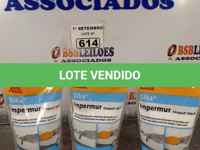 LOTE 614 - 03 LITROS DE SIKA IMPREMUR, IMPERMEABILIZANTE PARA TRATAMENTO DE PAREDES COM UMIDADE/BOLHAS PERTO DO RODAPÉ, ANTIMOFO. (NO ESTADO) ATENÇÃO! FAZER A VISITAÇÃO ANTES DE ARREMATAR, NÃO SABEMOS SE FUNCIONA. LEILÃO NÃO TEM GARANTIA E NEM DEVOLUÇÃO, SUJEITO A POSSÍVEIS AVARIAS VISÍVEIS/OCULTAS E/OU AUSÊNCIA DE COMPONENTES.