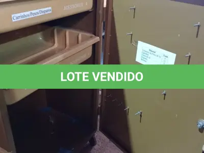 LOTE 213 - 01 ARMÁRIO DE AÇO COM 02 GAVETAS DE PLÁSTICO. (NO ESTADO) ATENÇÃO! FAZER A VISITAÇÃO ANTES DE ARREMATAR, NÃO SABEMOS SE FUNCIONA. LEILÃO NÃO TEM GARANTIA E NEM DEVOLUÇÃO, SUJEITO A POSSÍVEIS AVARIAS VISÍVEIS/OCULTAS E/OU AUSÊNCIA DE COMPONENTES.