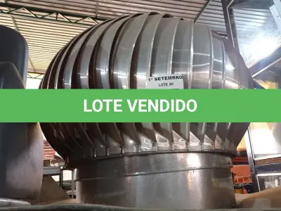 LOTE 599 - 01 CIRCULADOR DE AR PARA TELHADOS DE GALPÕES. (NO ESTADO) ATENÇÃO! FAZER A VISITAÇÃO ANTES DE ARREMATAR, NÃO SABEMOS SE FUNCIONA. LEILÃO NÃO TEM GARANTIA E NEM DEVOLUÇÃO, SUJEITO A POSSÍVEIS AVARIAS VISÍVEIS/OCULTAS E/OU AUSÊNCIA DE COMPONENTES.
