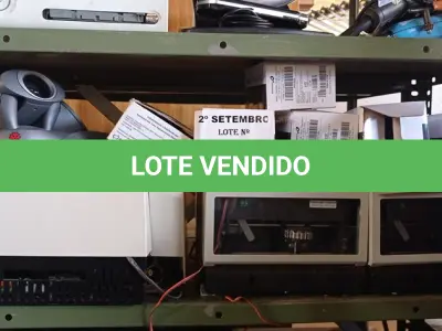 LOTE 138 - 04 PROTOCOLADORES ELETRÔNICO, 01 CENTRAL TELEFÔNICA INTELBRAS, 01 APARELHO DE VÍDEO CONFERENCIA E 06 LEITORES DE CÓDIGO DE BARRAS. (NO ESTADO) ATENÇÃO! FAZER A VISITAÇÃO ANTES DE ARREMATAR, NÃO SABEMOS SE FUNCIONA. LEILÃO NÃO TEM GARANTIA E NEM DEVOLUÇÃO, SUJEITO A POSSÍVEIS AVARIAS VISÍVEIS/OCULTAS E/OU AUSÊNCIA DE COMPONENTES.
