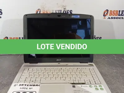 LOTE 003 - 01 NOTEBOOK MARCA ACER. (NO ESTADO) ATENÇÃO! FAZER A VISITAÇÃO ANTES DE ARREMATAR, NÃO SABEMOS SE FUNCIONA. LEILÃO NÃO TEM GARANTIA E NEM DEVOLUÇÃO, SUJEITO A POSSÍVEIS AVARIAS VISÍVEIS/OCULTAS E/OU AUSÊNCIA DE COMPONENTES.