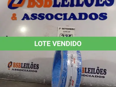 LOTE 235 - 01 ROLO DE CABO FLEXÍVEL 100M 1X2,5MM NA COR AZUL(NOVO). (NO ESTADO) ATENÇÃO! FAZER A VISITAÇÃO ANTES DE ARREMATAR, NÃO SABEMOS SE FUNCIONA. LEILÃO NÃO TEM GARANTIA E NEM DEVOLUÇÃO, SUJEITO A POSSÍVEIS AVARIAS VISÍVEIS/OCULTAS E/OU AUSÊNCIA DE COMPONENTES.