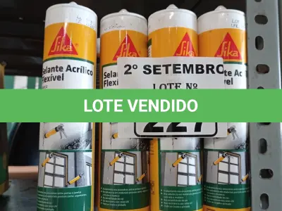 LOTE 227 - 16 TUBOS DE SELANTE ACRÍLICO FLEXÍVEL. (NO ESTADO) ATENÇÃO! FAZER A VISITAÇÃO ANTES DE ARREMATAR, NÃO SABEMOS SE FUNCIONA. LEILÃO NÃO TEM GARANTIA E NEM DEVOLUÇÃO, SUJEITO A POSSÍVEIS AVARIAS VISÍVEIS/OCULTAS E/OU AUSÊNCIA DE COMPONENTES.