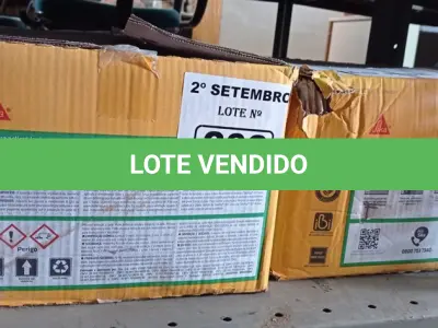 LOTE 202 - 02 CAIXAS DE SIKA TOP-107 CINZA, ARGAMASSA POLIMÉRICA IMPERMEABILIZANTE DE ALTO DESEMPENHO. (NO ESTADO) ATENÇÃO! FAZER A VISITAÇÃO ANTES DE ARREMATAR, NÃO SABEMOS SE FUNCIONA. LEILÃO NÃO TEM GARANTIA E NEM DEVOLUÇÃO, SUJEITO A POSSÍVEIS AVARIAS VISÍVEIS/OCULTAS E/OU AUSÊNCIA DE COMPONENTES.