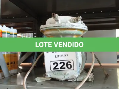 LOTE 226 - 01 COMPRESSOR DE AR DIRETO. (NO ESTADO) ATENÇÃO! FAZER A VISITAÇÃO ANTES DE ARREMATAR, NÃO SABEMOS SE FUNCIONA. LEILÃO NÃO TEM GARANTIA E NEM DEVOLUÇÃO, SUJEITO A POSSÍVEIS AVARIAS VISÍVEIS/OCULTAS E/OU AUSÊNCIA DE COMPONENTES.