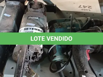 LOTE 169 - 02 FURADEIRAS E 02 ESMERILHADEIRAS MARCAS E MODELOS DIVERSOS PARA RETIRADA DE PEÇAS. (NO ESTADO) ATENÇÃO! FAZER A VISITAÇÃO ANTES DE ARREMATAR, NÃO SABEMOS SE FUNCIONA. LEILÃO NÃO TEM GARANTIA E NEM DEVOLUÇÃO, SUJEITO A POSSÍVEIS AVARIAS VISÍVEIS/OCULTAS E/OU AUSÊNCIA DE COMPONENTES.