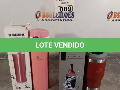 LOTE 089 - 01 GARRAFA TÉRMICA 500ML E 01 COPO DE CERVEJA 220ML. (NO ESTADO) ATENÇÃO! FAZER A VISITAÇÃO ANTES DE ARREMATAR, NÃO SABEMOS SE FUNCIONA. LEILÃO NÃO TEM GARANTIA E NEM DEVOLUÇÃO, SUJEITO A POSSÍVEIS AVARIAS VISÍVEIS/OCULTAS E/OU AUSÊNCIA DE COMPONENTES.