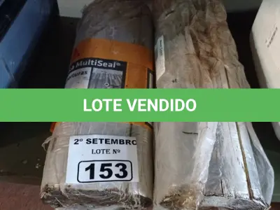 LOTE 153 - 02 ROLOS DE MANTA ASFÁLTICA MULTIUSO. (NO ESTADO) ATENÇÃO! FAZER A VISITAÇÃO ANTES DE ARREMATAR, NÃO SABEMOS SE FUNCIONA. LEILÃO NÃO TEM GARANTIA E NEM DEVOLUÇÃO, SUJEITO A POSSÍVEIS AVARIAS VISÍVEIS/OCULTAS E/OU AUSÊNCIA DE COMPONENTES.
